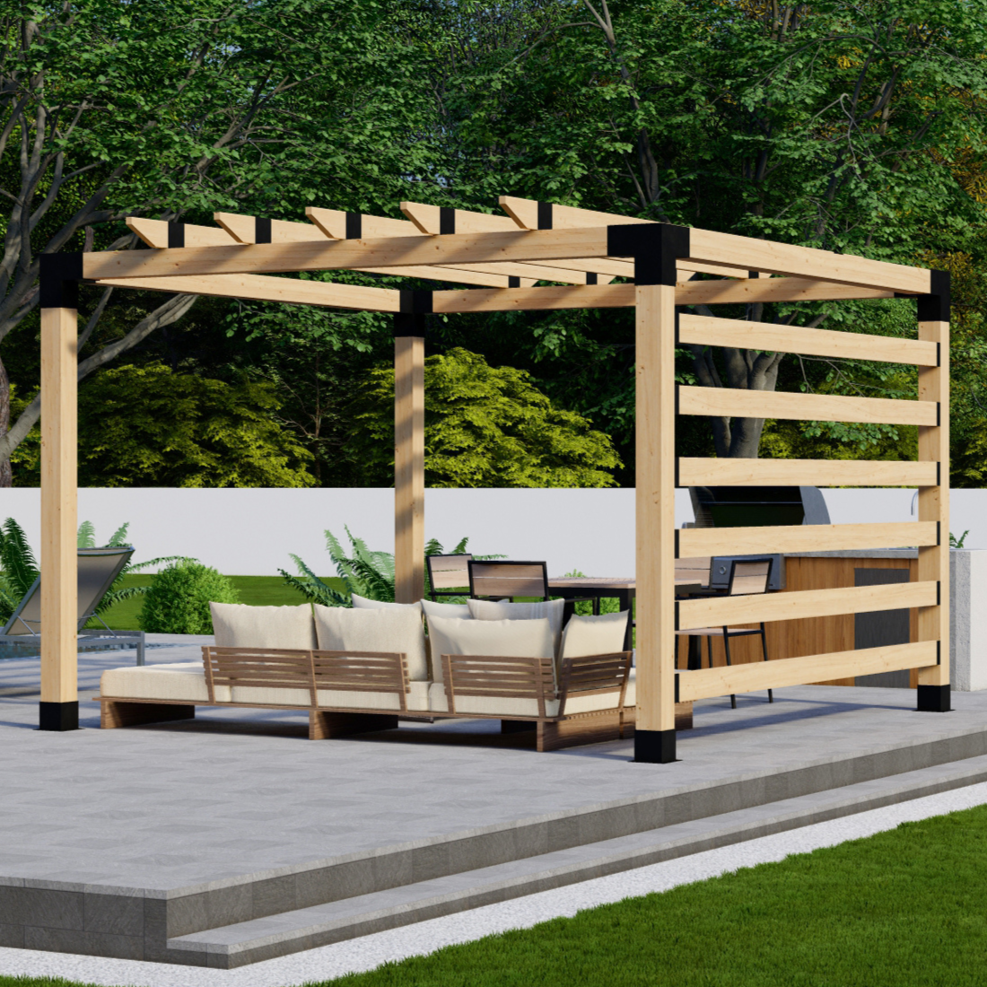 Kit de pergola pour petit jardin – Toute taille jusqu’à 12' x 12'
