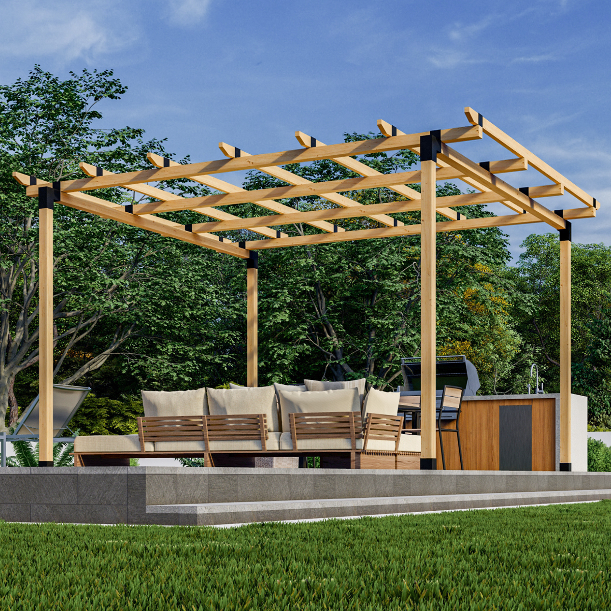Kit de supports pour construire une pergola soi-même