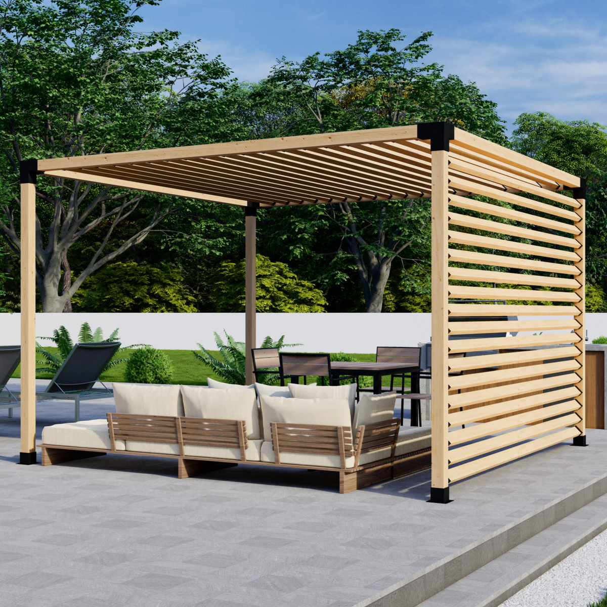 Kit pour pergola sur mesure avec toit