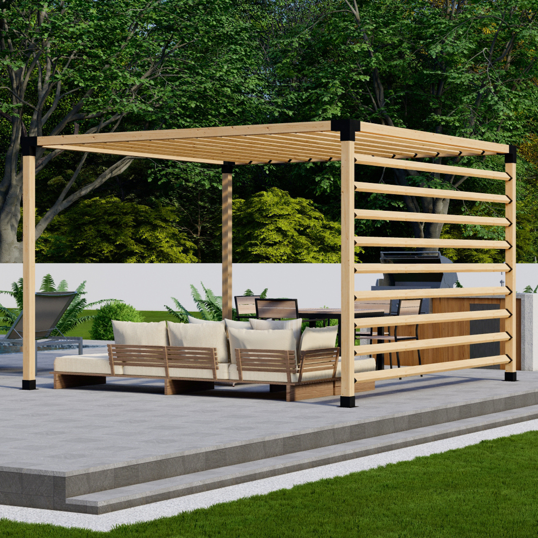 Kit de supports pour petite pergola en bois