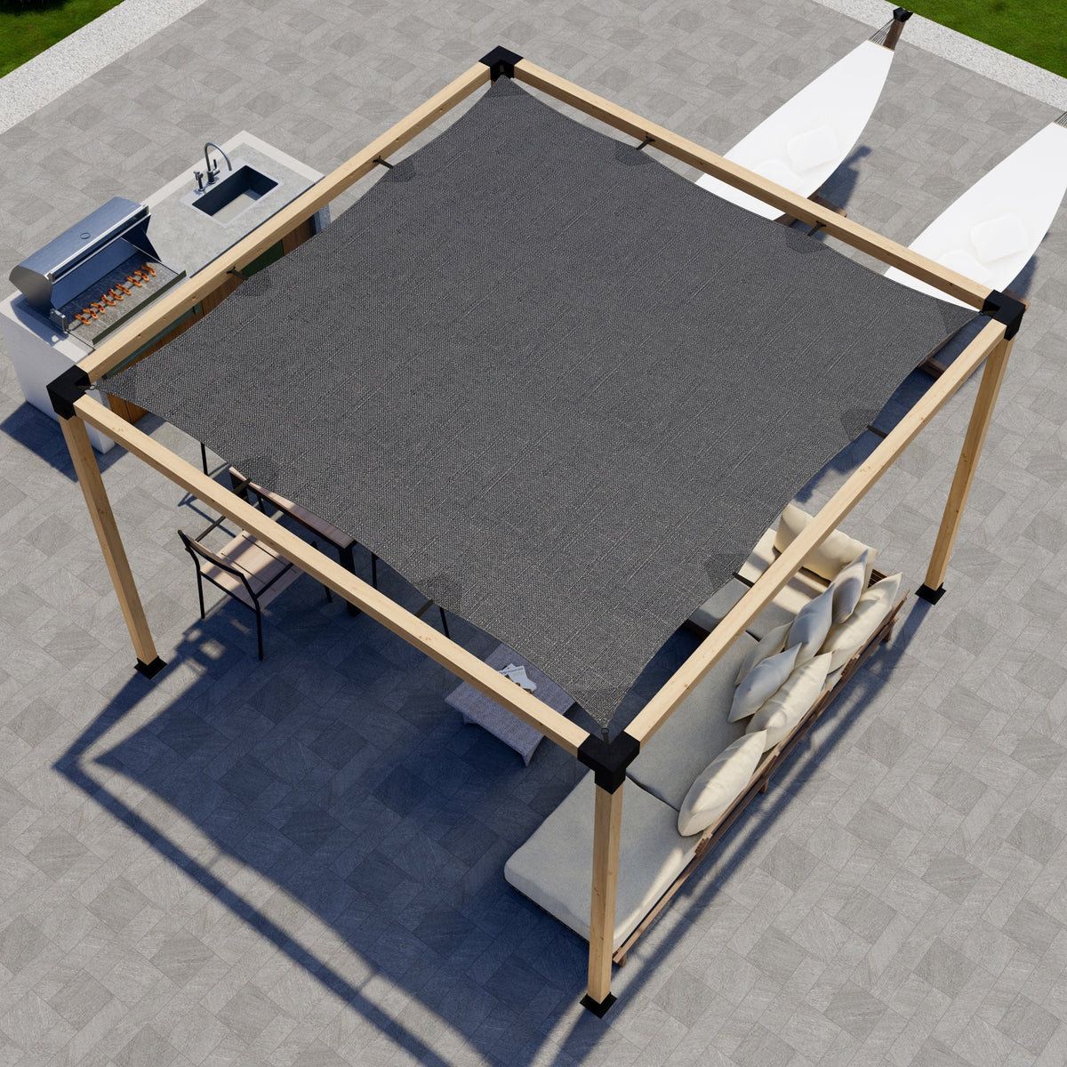 Kit combiné pergola et auvent