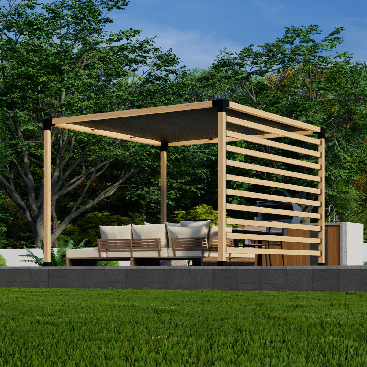 Kit de supports 4x4 pour pergola en bois