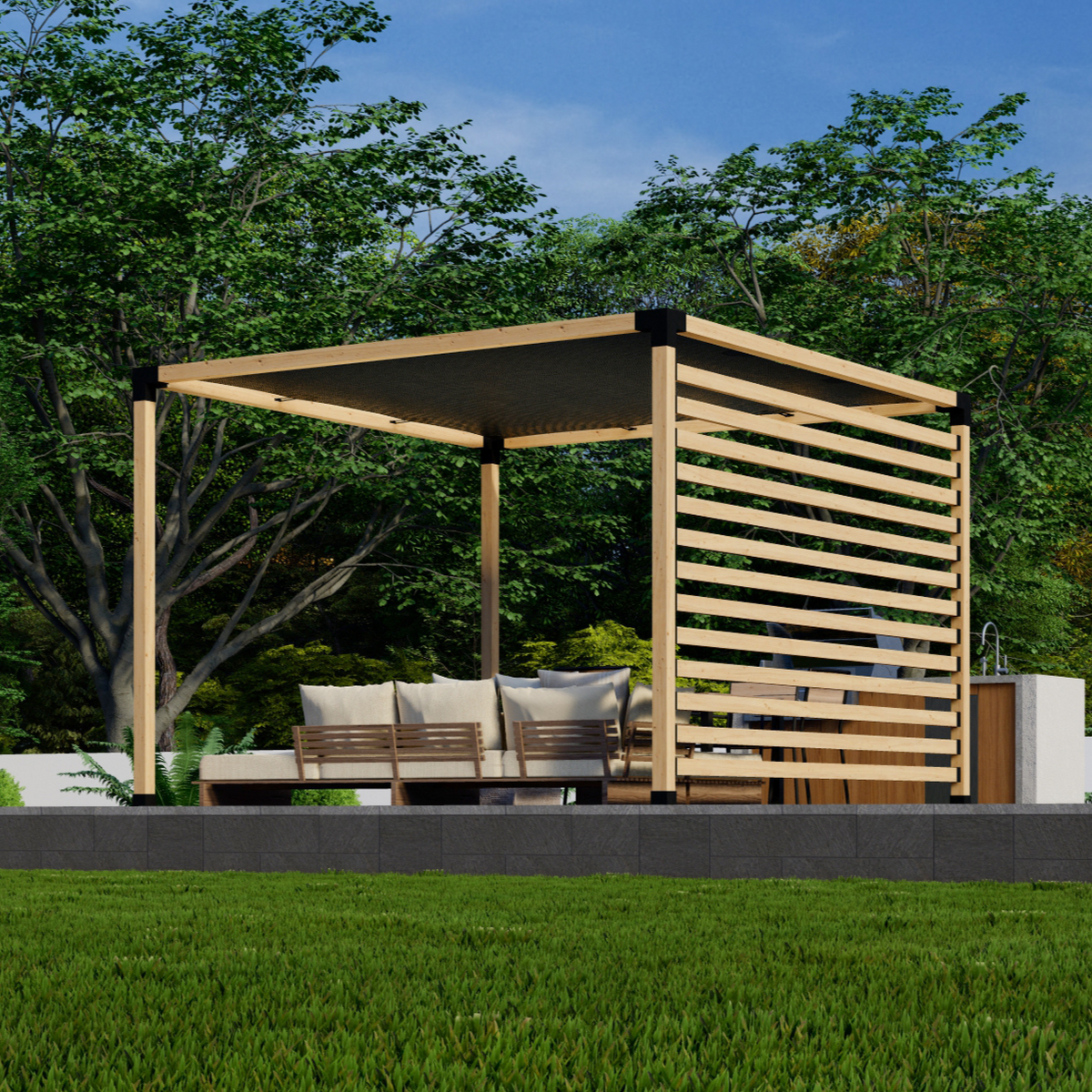 Kit de pergola couverte