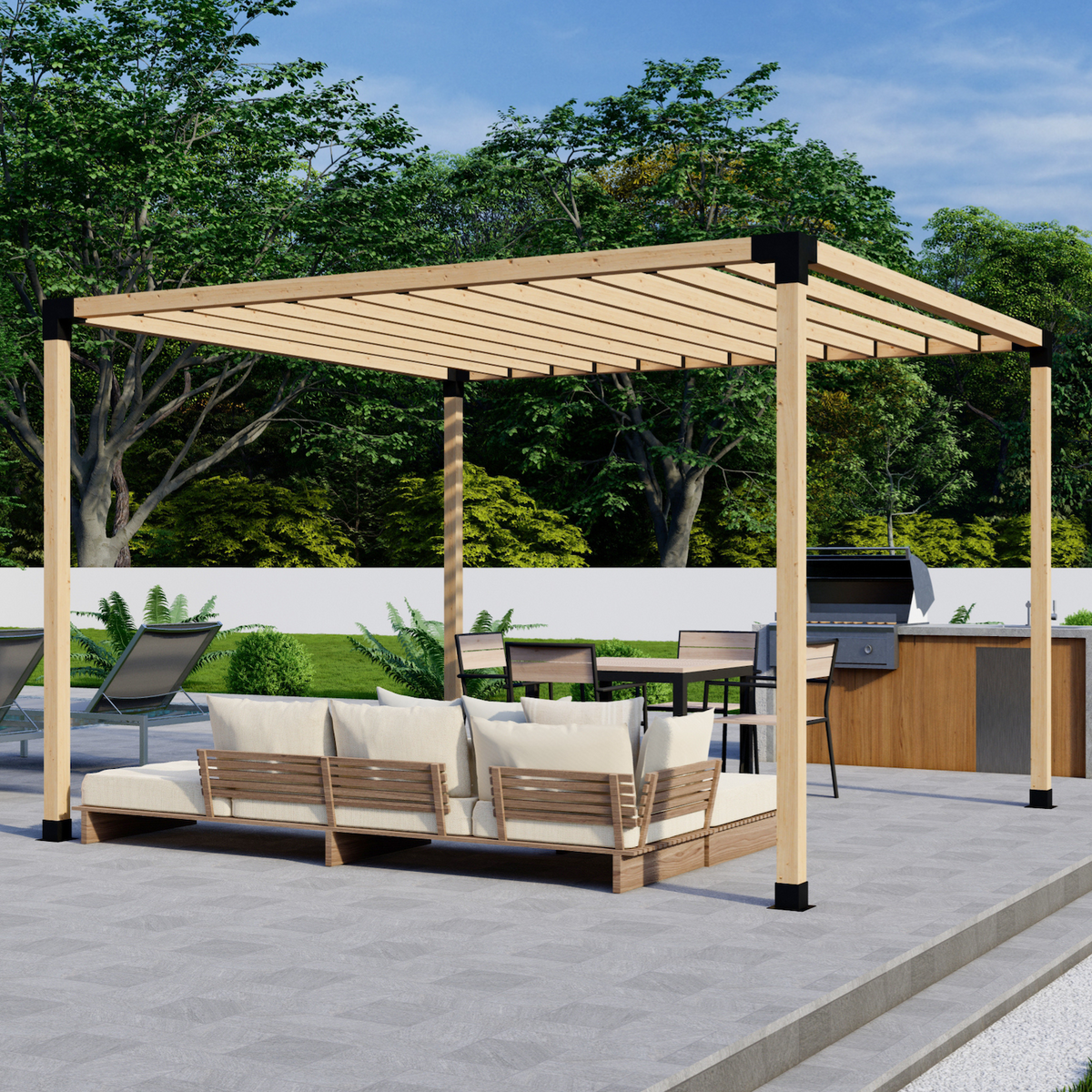Kit de supports pour pergola autoportante