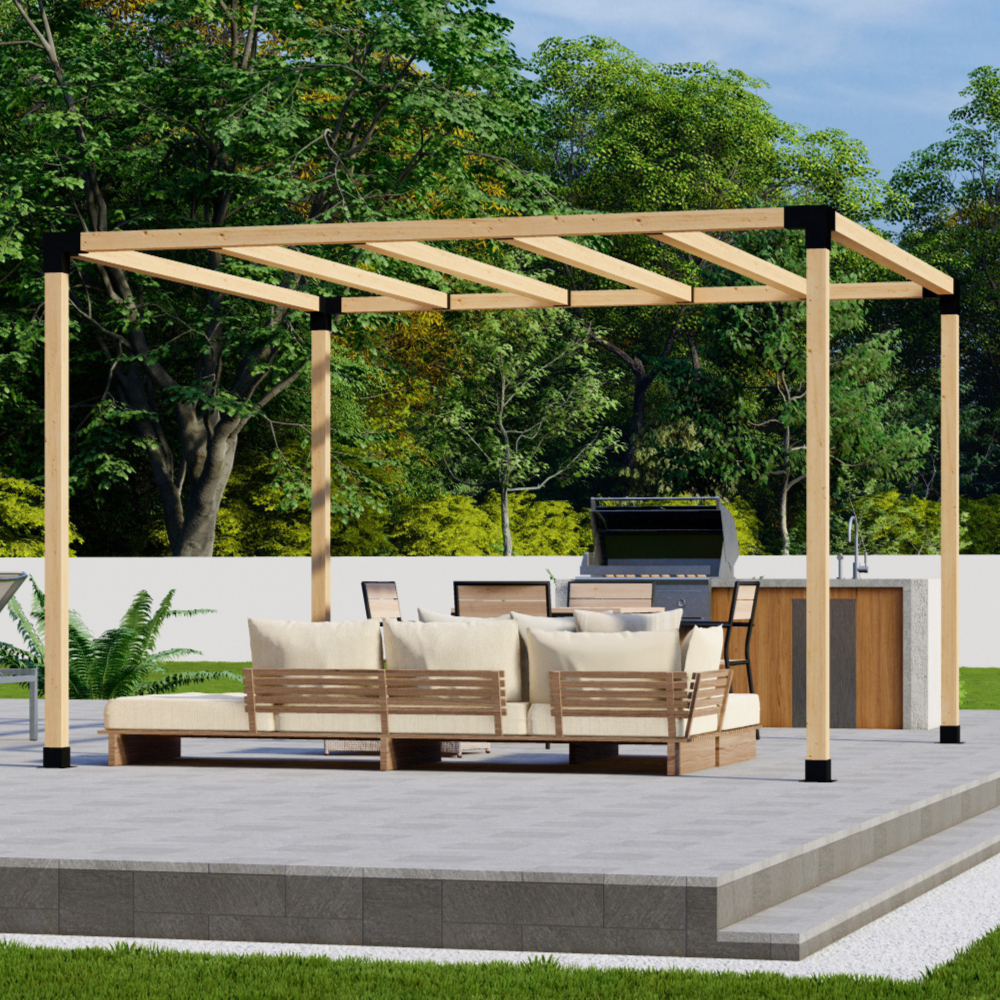 Kit de supports pour pergola moderne en bois