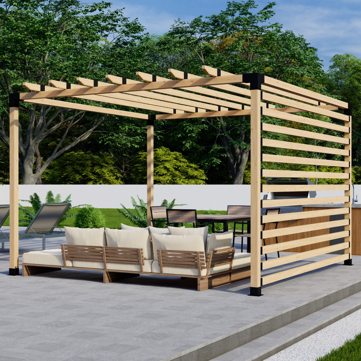 Kit DIY pour petite pergola avec toit