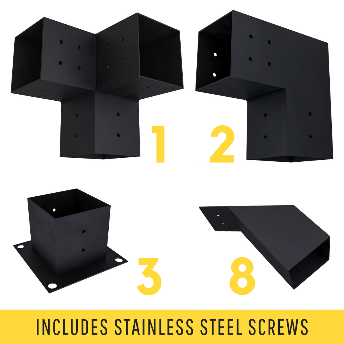 Kit pour pergola à trois côtés avec toit