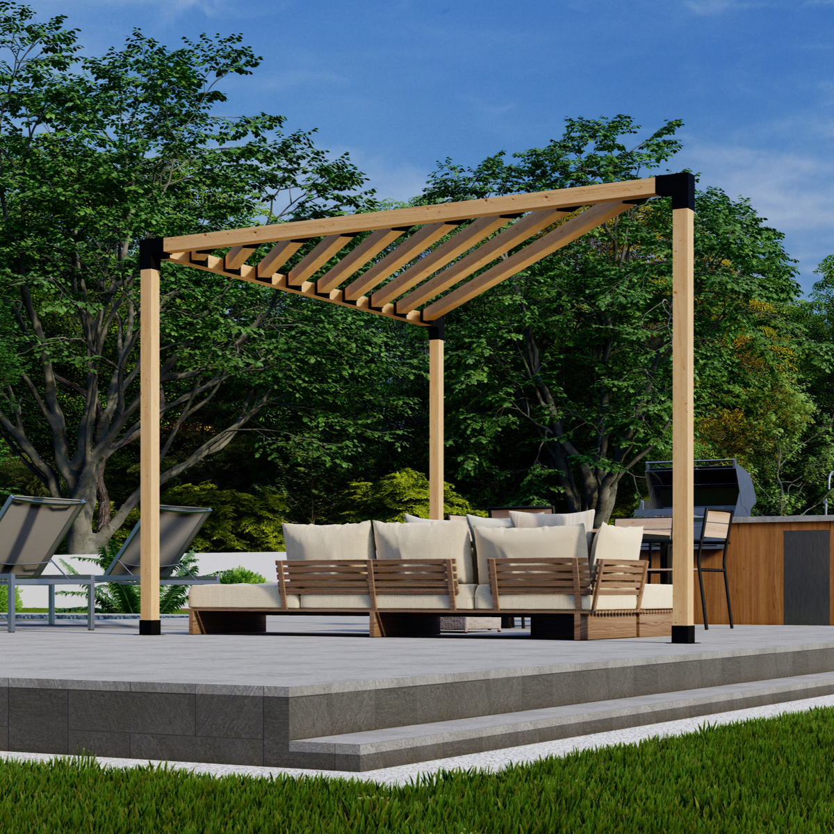 Kit de pergola triangulaire d’angle