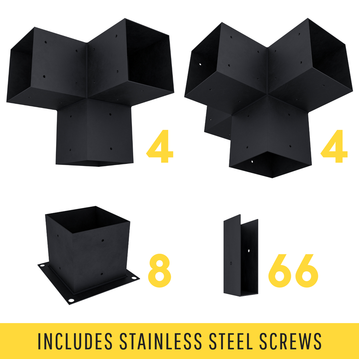 Kit de supports pour grande pergola avec toit