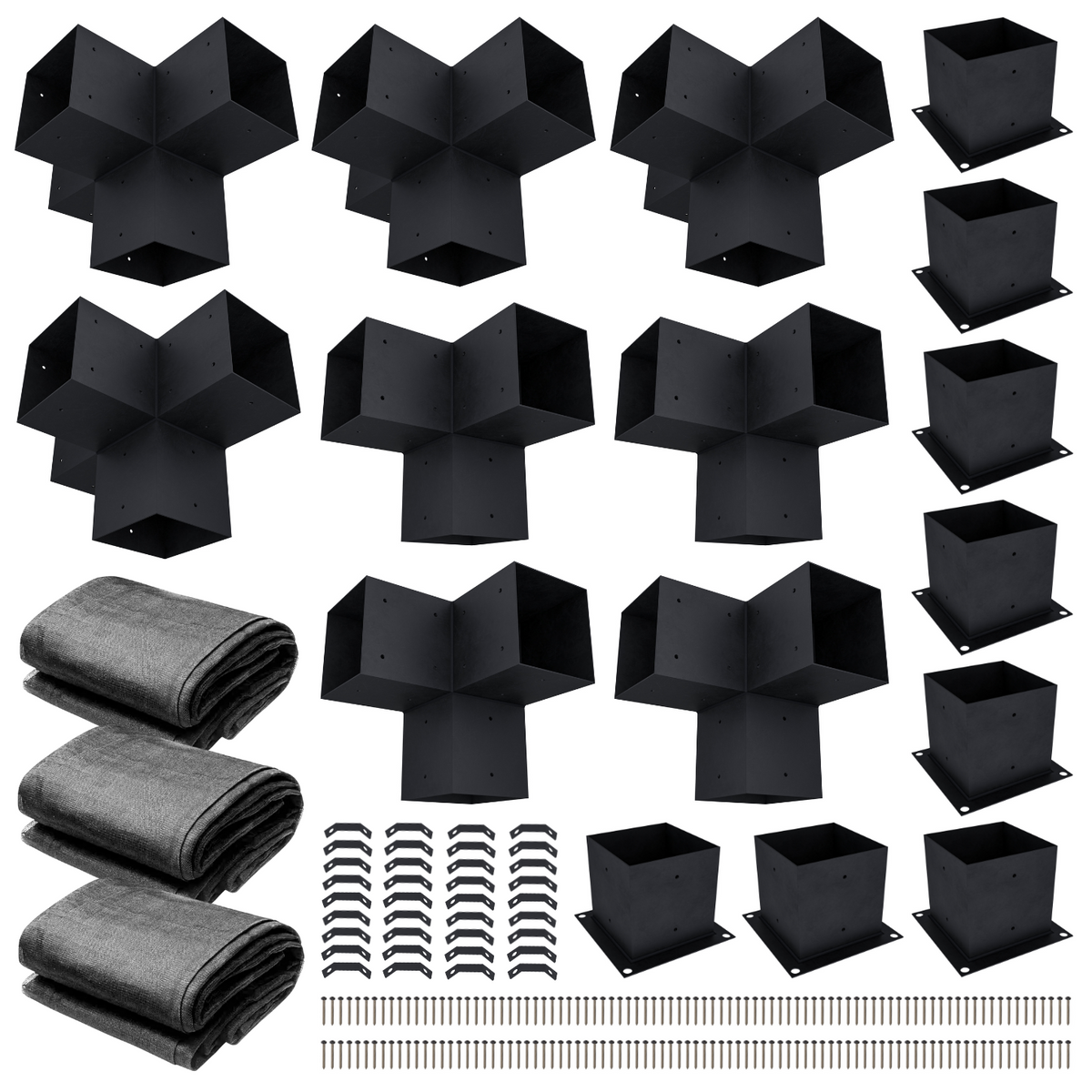 Kit combiné supports de pergola + couverture(s) de pergola