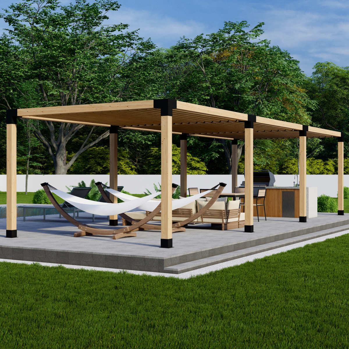 Supports de raccordement pour kit de pergola en bois sur mesure