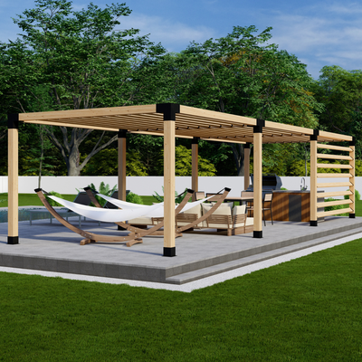 Kit de supports pour construire une pergola en bois avec toit