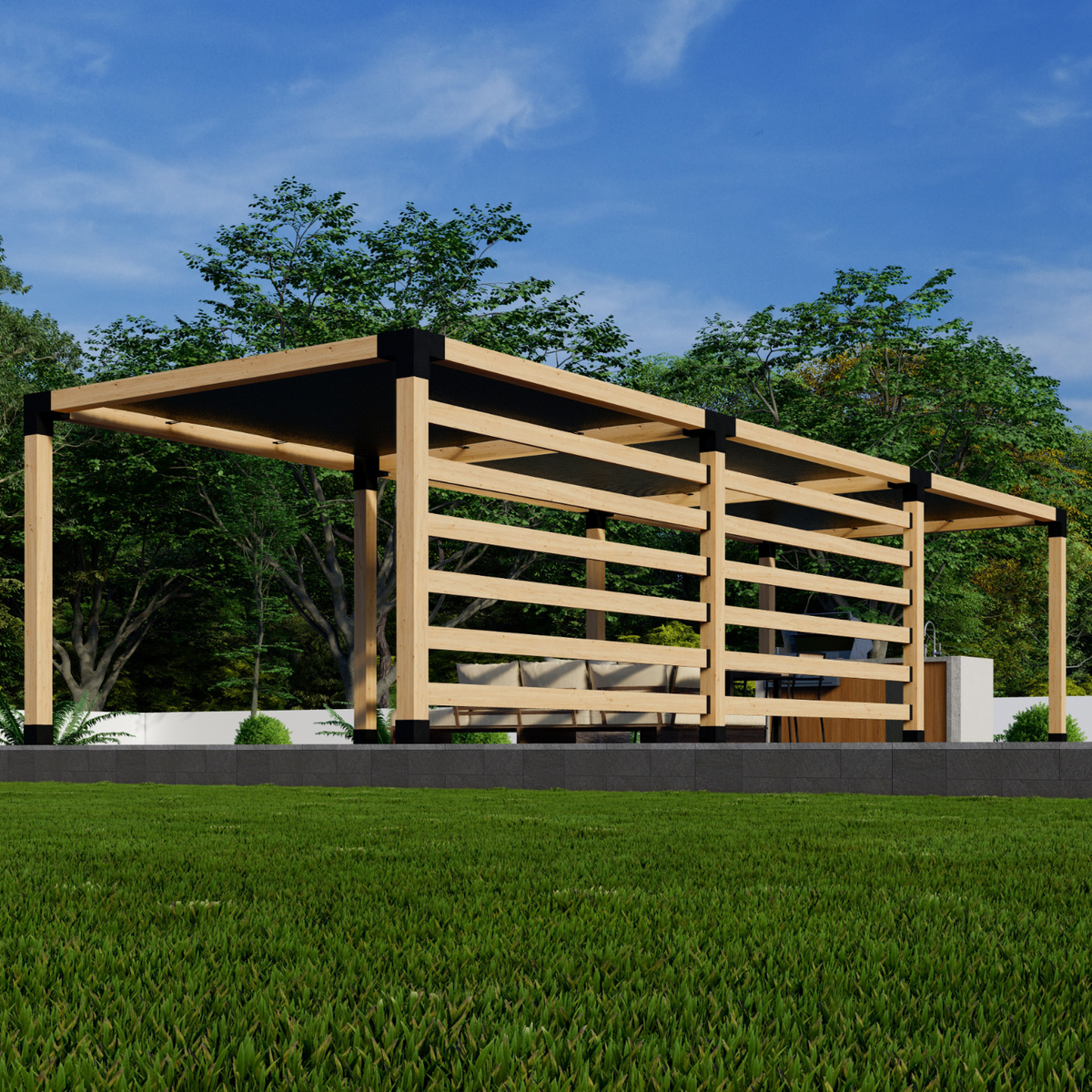 Kit pour pergola au-dessus d’un jacuzzi ou d’une terrasse