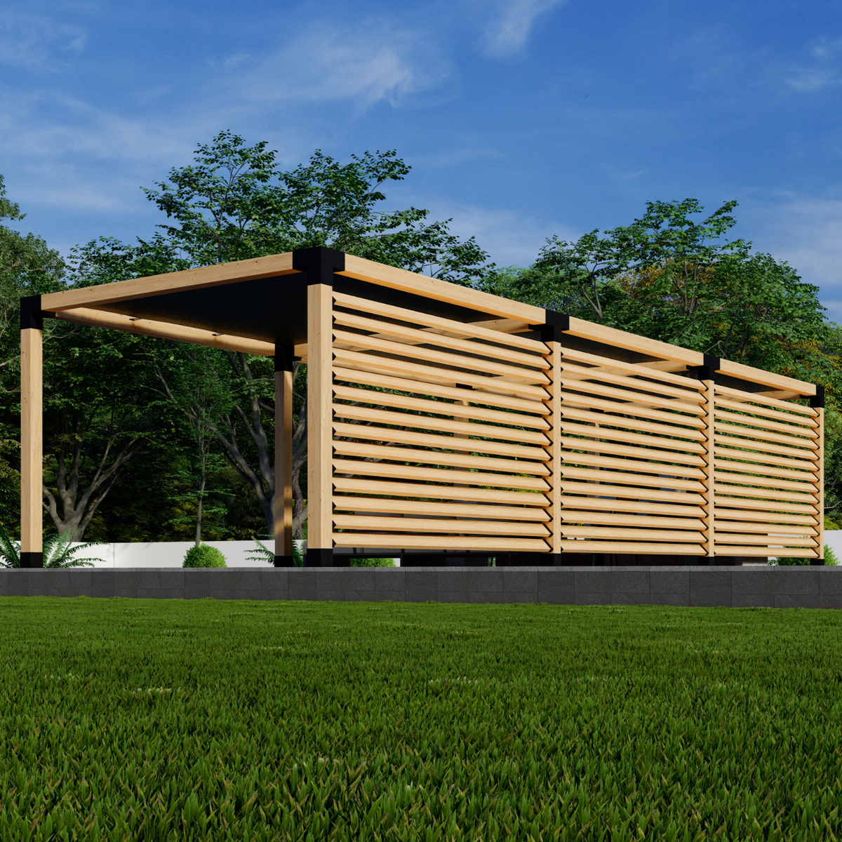 Kit pour construire une pergola sur terrasse en ciment (ou autre base)