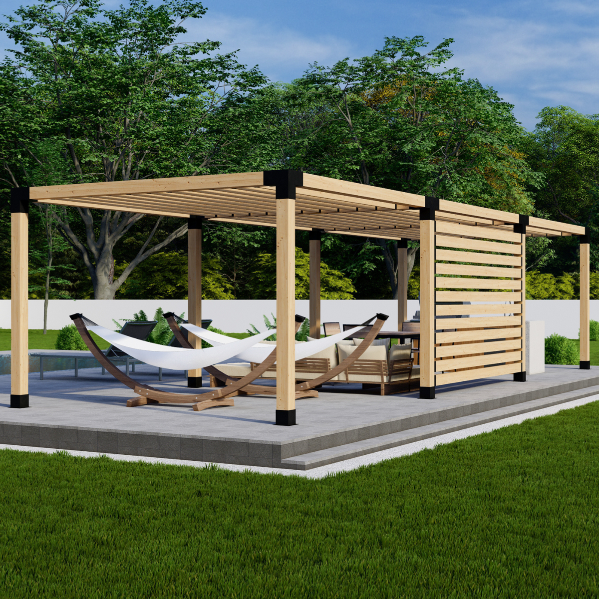 Kit DIY pour construire une pergola d’ombrage de terrasse