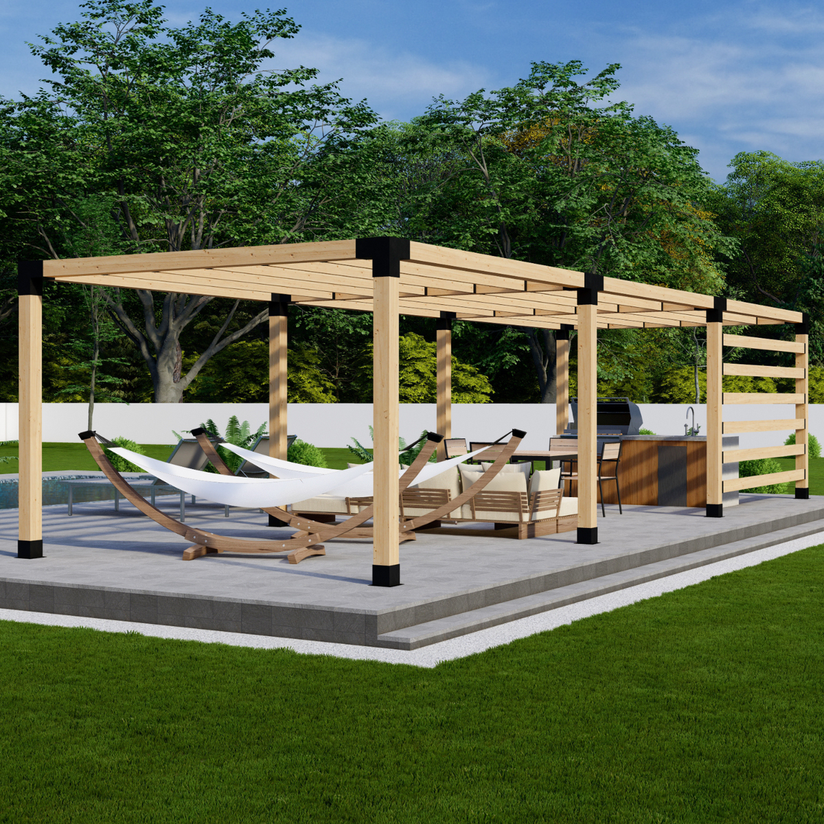 Kit DIY de supports pour construire une pergola de jardin