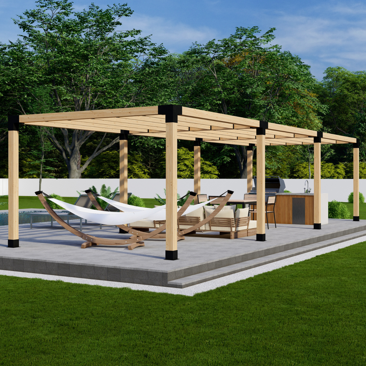 Kit de pergola étroite – Supports et quincaillerie pour pergola de toute taille