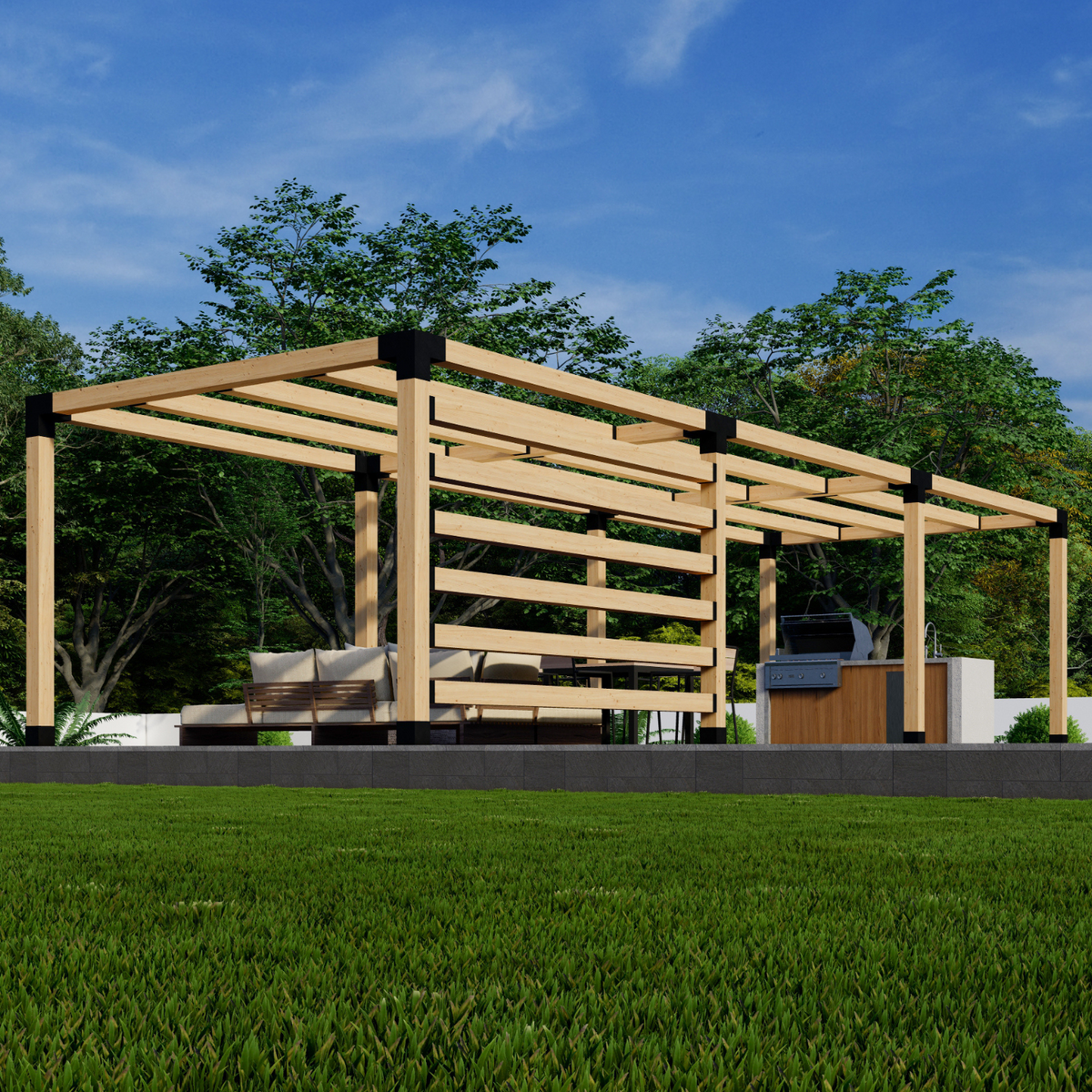 Kit DIY de supports métalliques pour pergola
