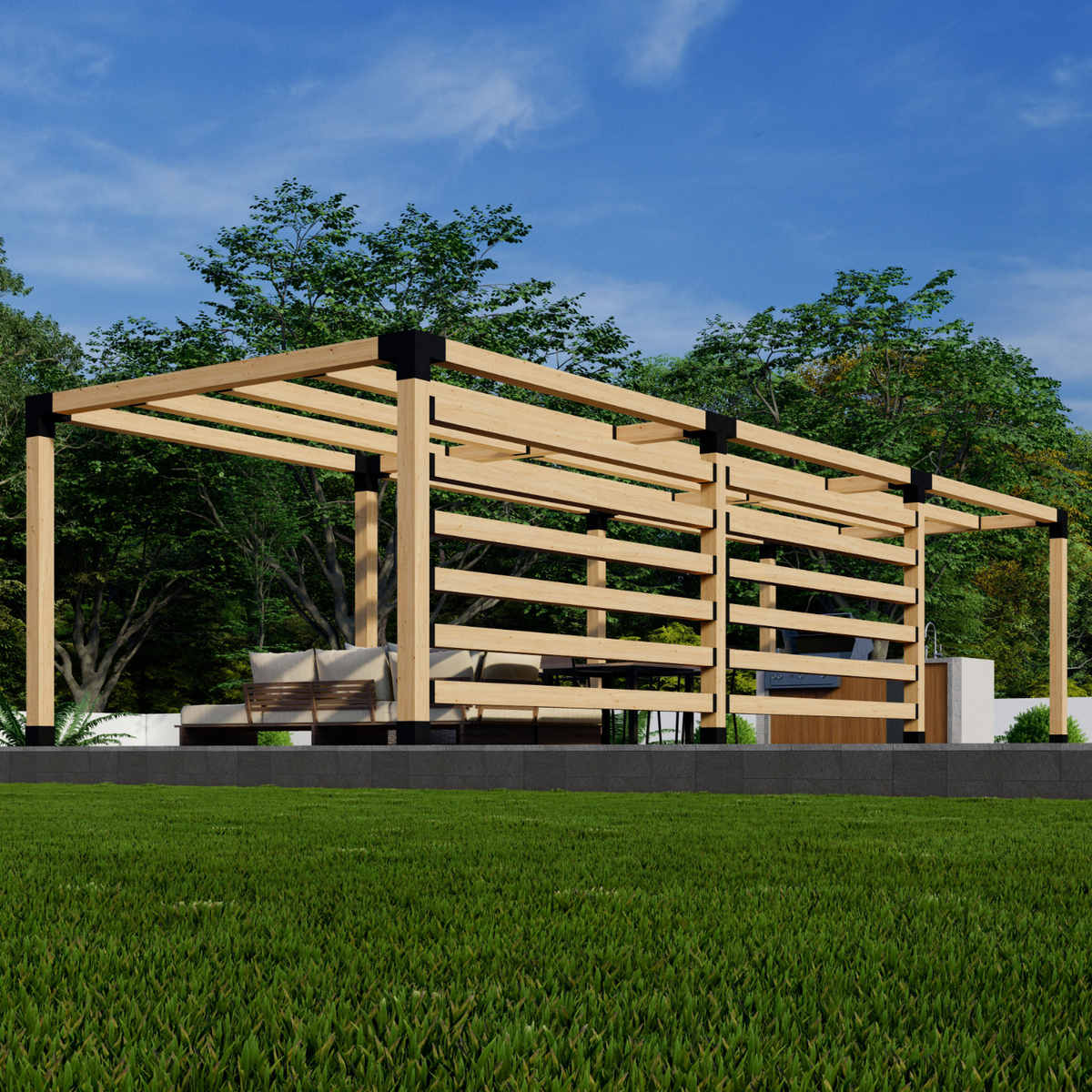 Kit de supports pour grande pergola