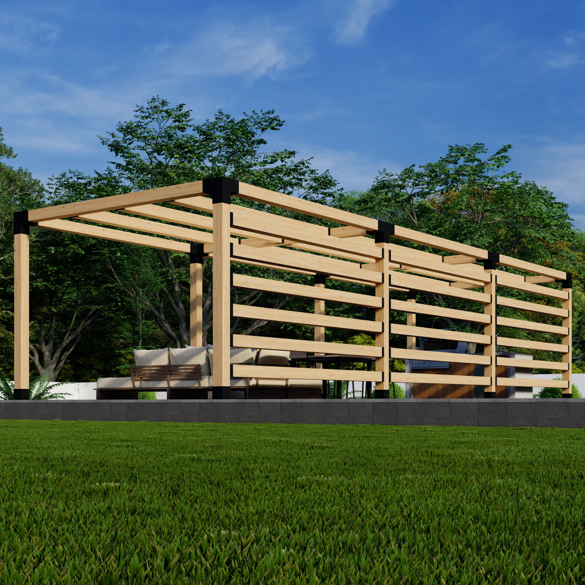 Kit de supports pour pergola toutes saisons