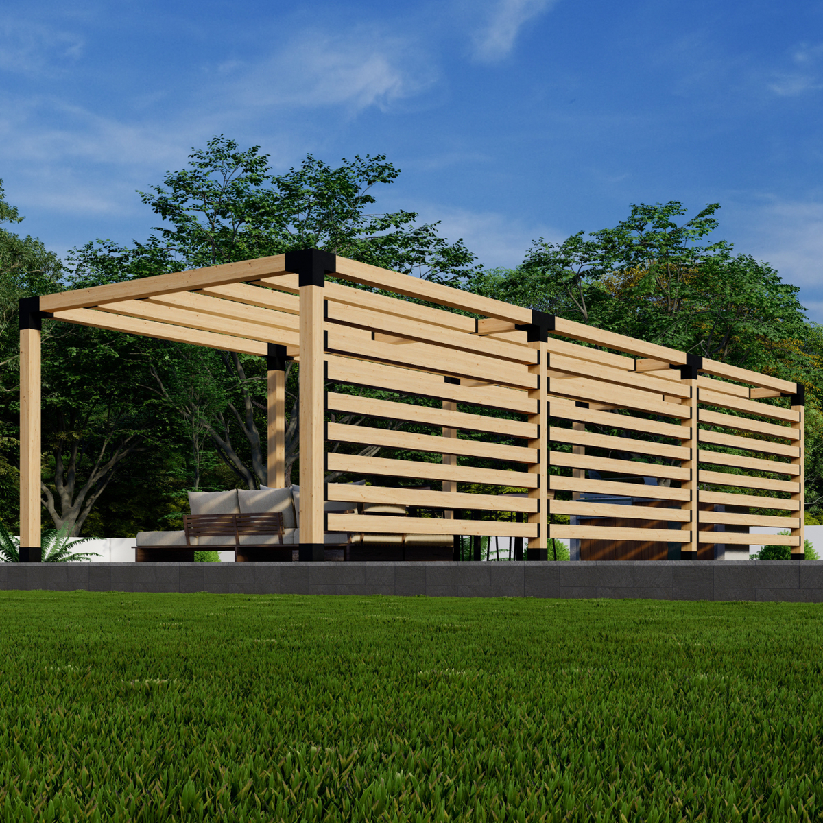 Kit moderne de supports 6x6 pour pergola