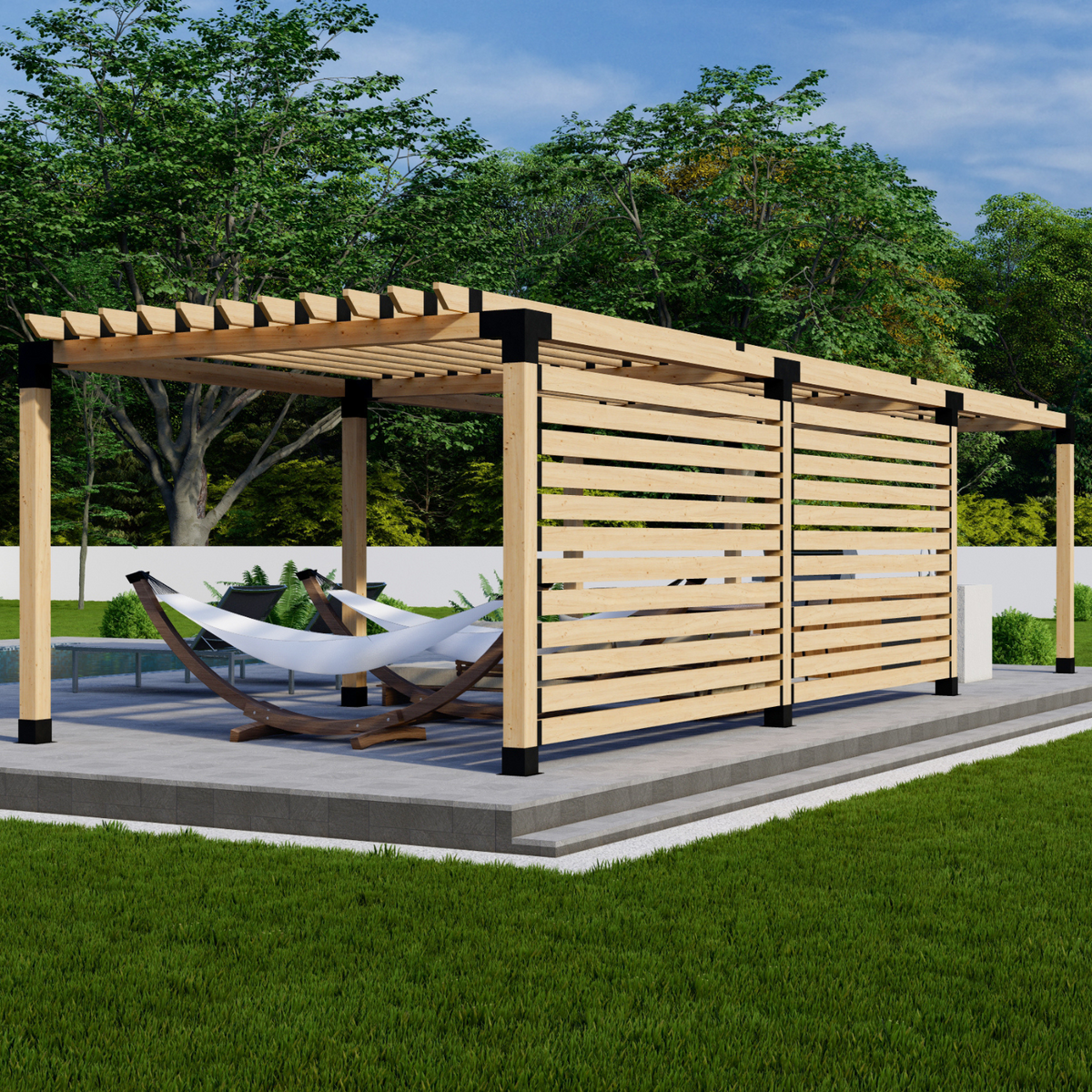 Ensemble complet de supports premium pour pergola – Jusqu’à 36' x 12'