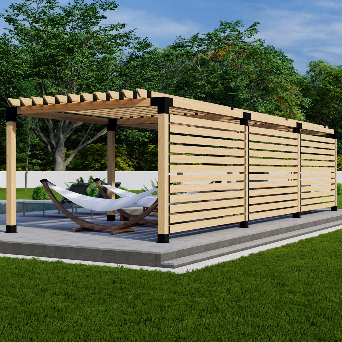 Kit de pergola extérieure pour terrasse
