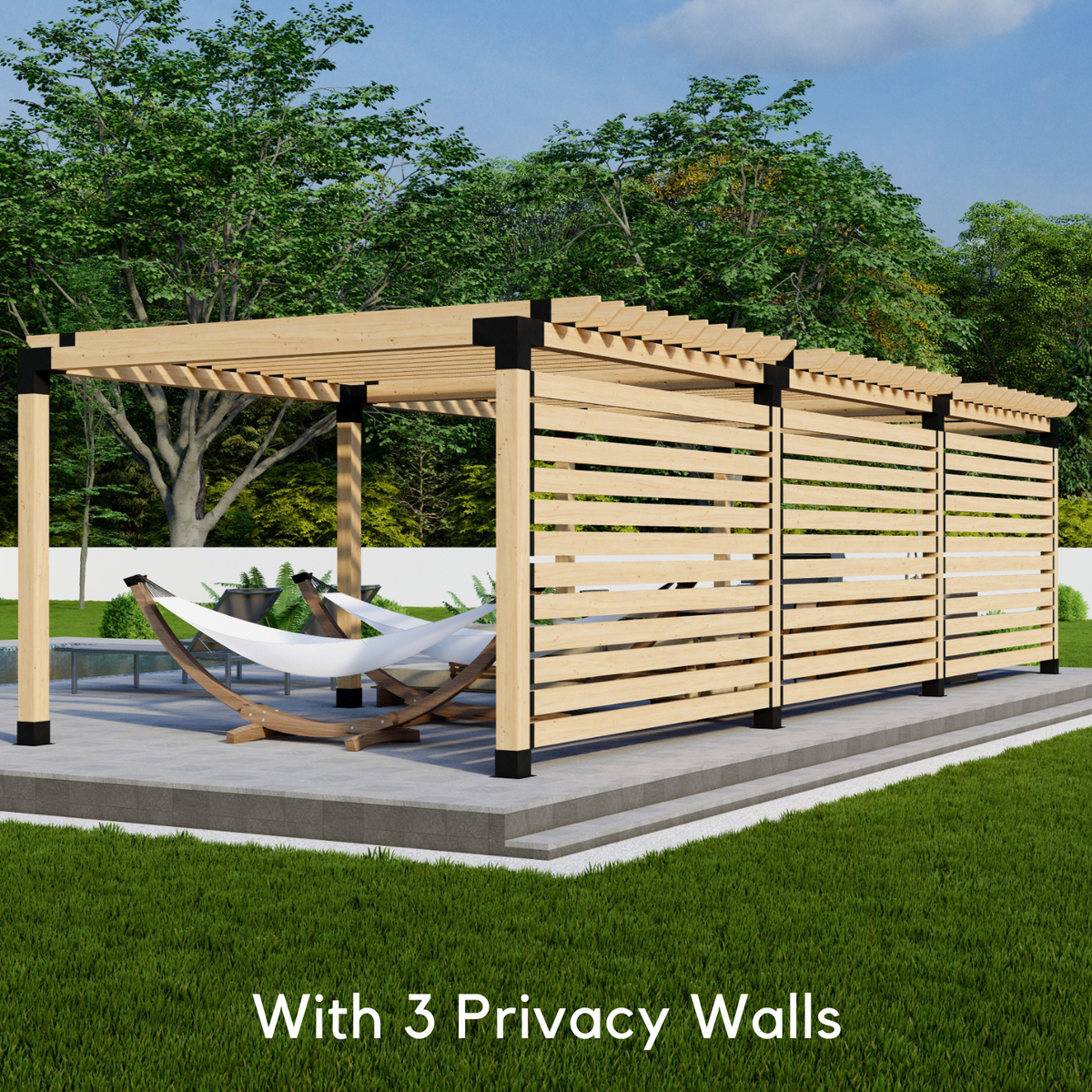 Kit pour construire une pergola d’ombrage pour terrasse