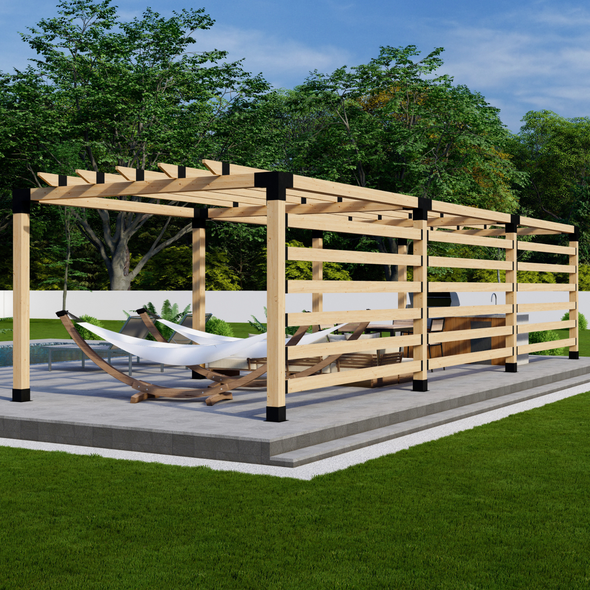 Kit DIY de supports pour construire une pergola longue