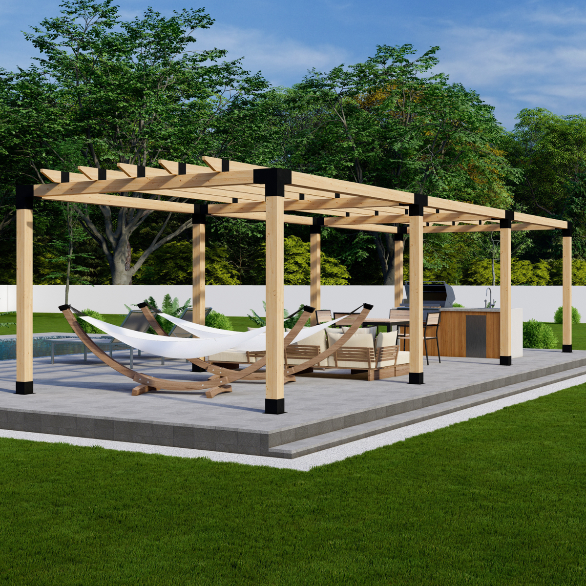 Kit simple de pergola pour terrasse