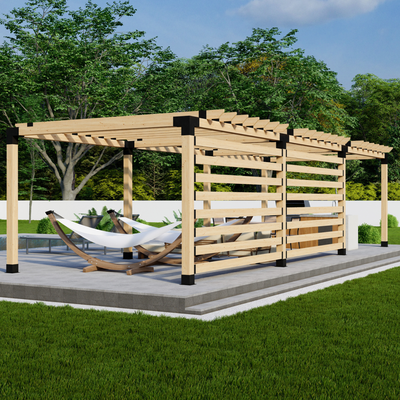 Kit de très grande pergola avec supports 4x4 ou 6x6