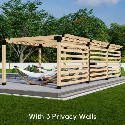 Kit pour construire une pergola autoportante au milieu du jardin