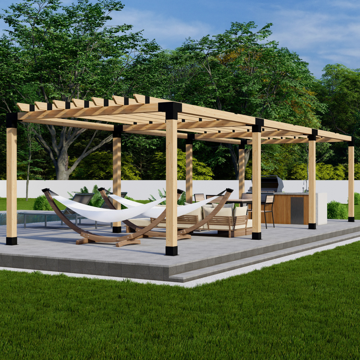 Kit de fixations et quincaillerie pour pergola