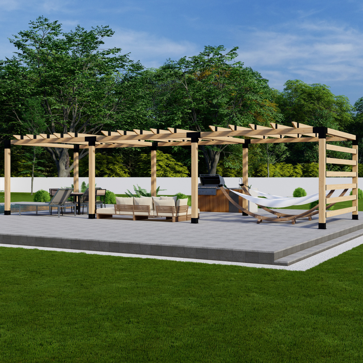 Kit de supports de fixation pour pergola (4x4 ou 6x6)
