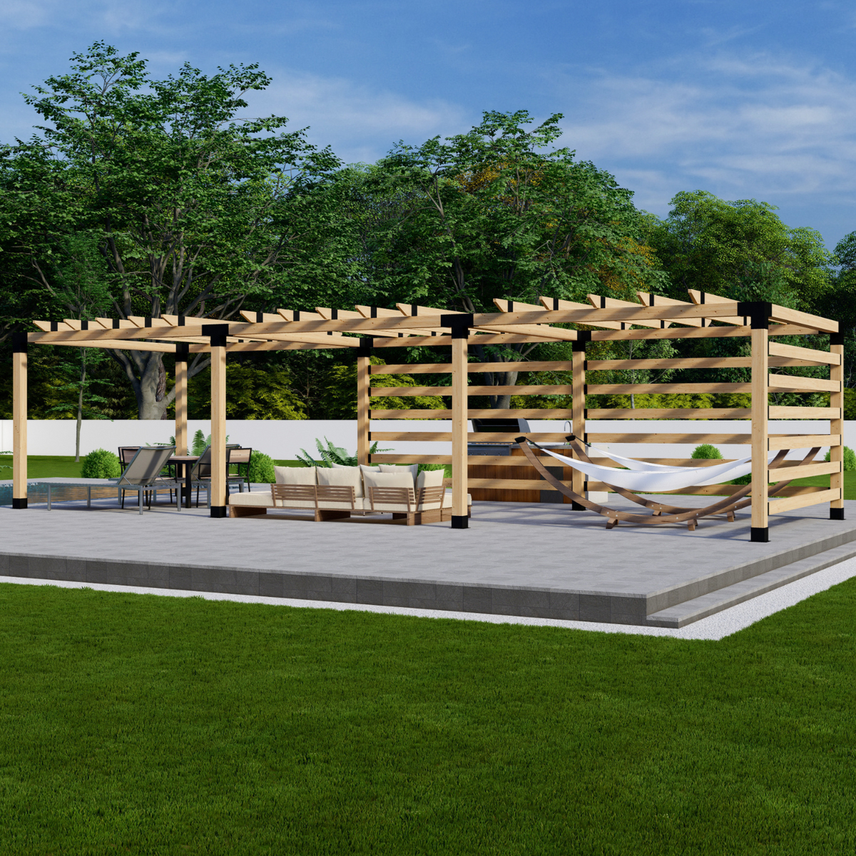 Kit de supports en acier pour pergola extérieure DIY