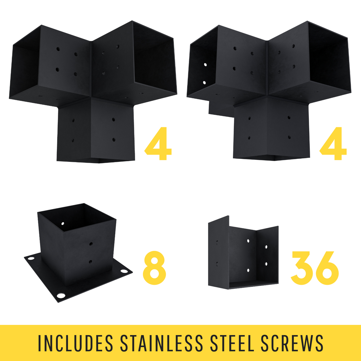 Kit DIY avec supports modernes pour pergola de toute taille