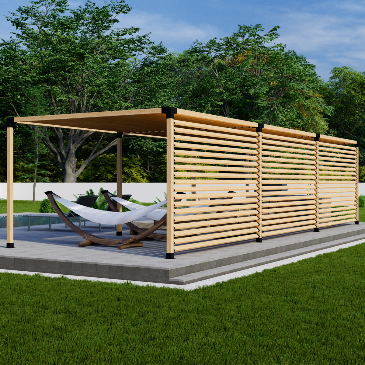 Kit de quincaillerie pour construire une pergola de terrasse en bois