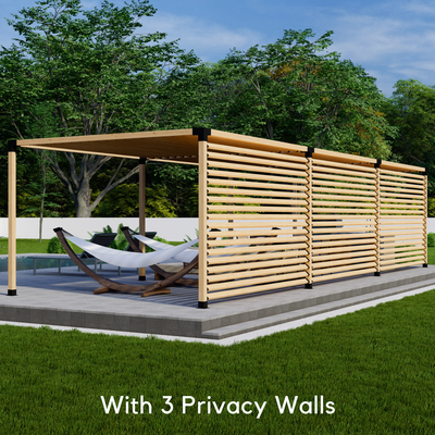 Kit pour construire une pergola au-dessus d’une terrasse pavée ou en béton