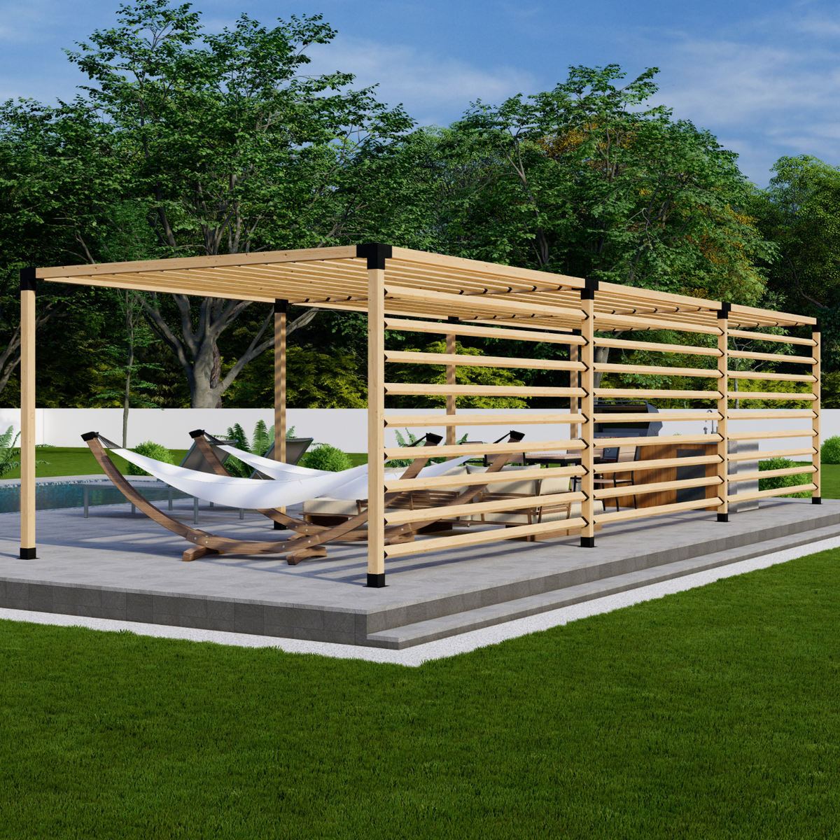 Kit de supports pour construire une pergola en bois