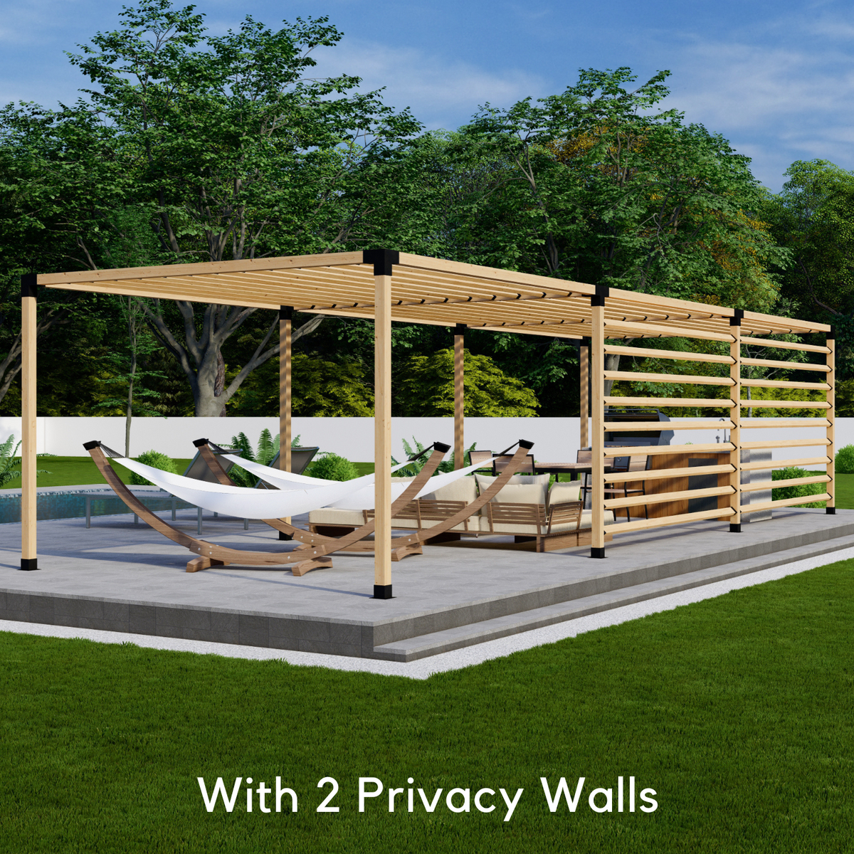 Kit de supports pour construire une pergola autoportante en bois