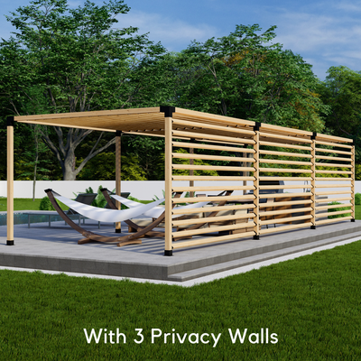 Ensemble de supports métalliques noirs pour pergola (format 4x4)