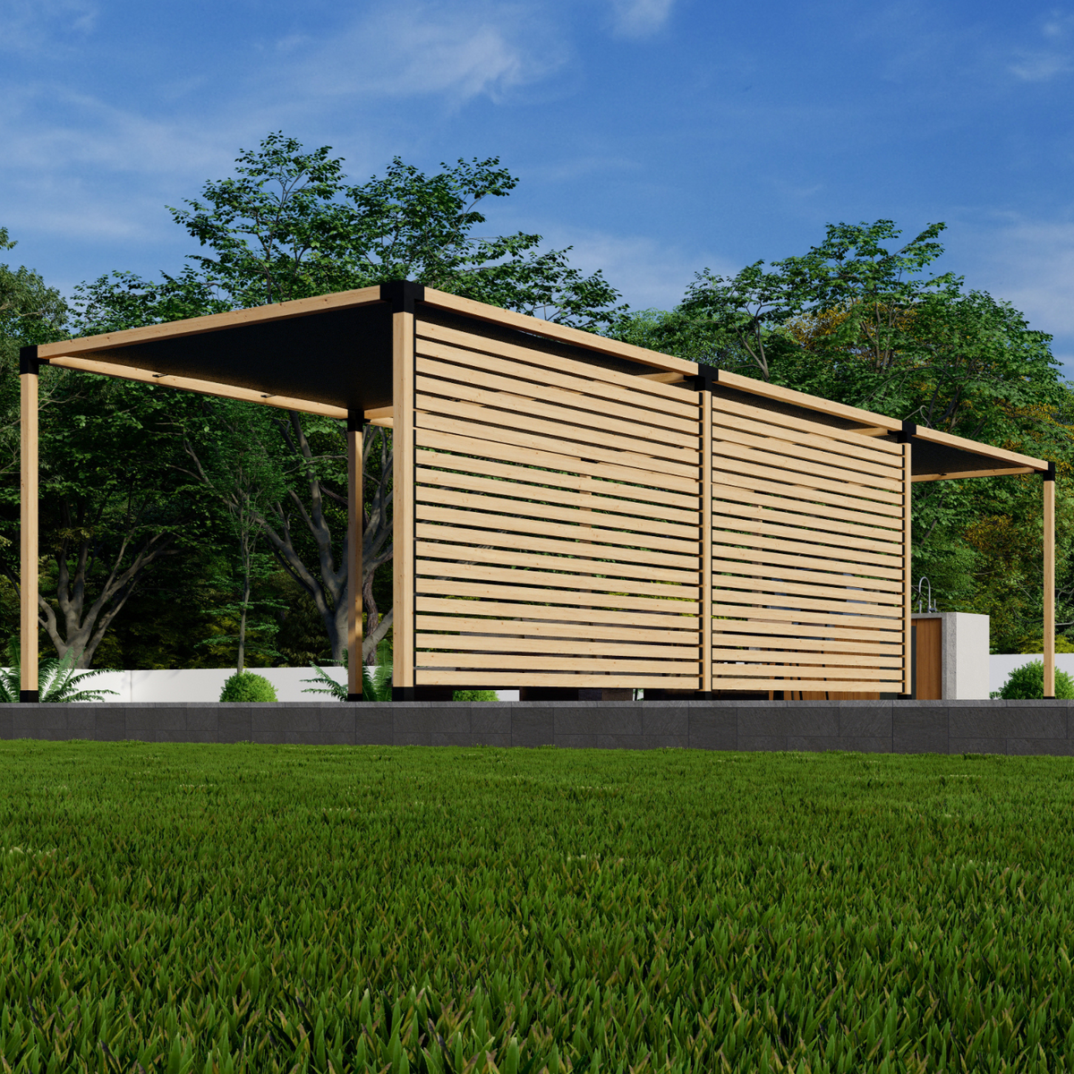 Kit pour construire une pergola sur béton, ciment ou pavés