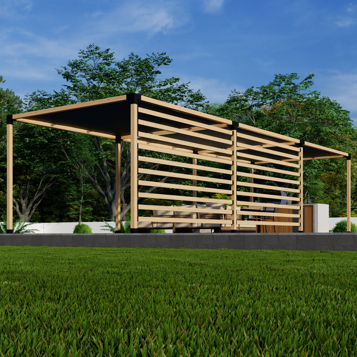Kit de supports 4x4 pour bois de construction de pergola