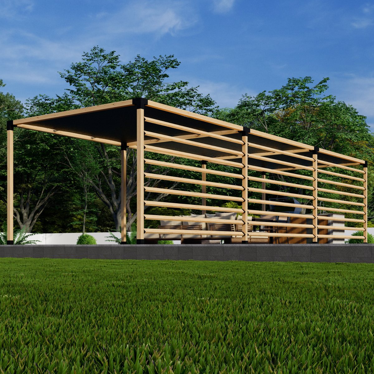 Kit pour construire une pergola DIY en cèdre