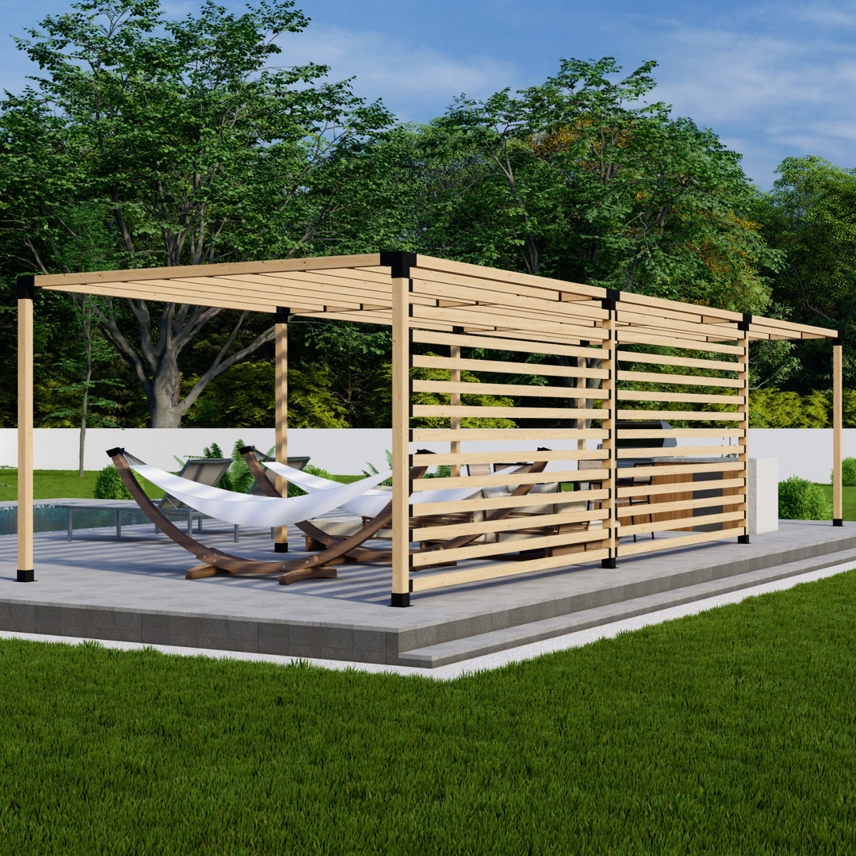 Kit de supports pour pergola en métal / bois