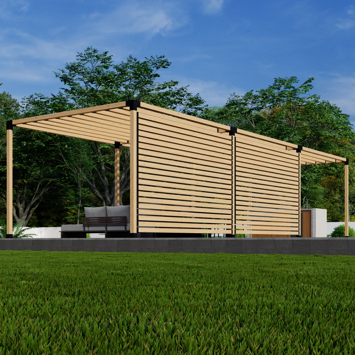 Ensemble de supports 4x4 pour pergola