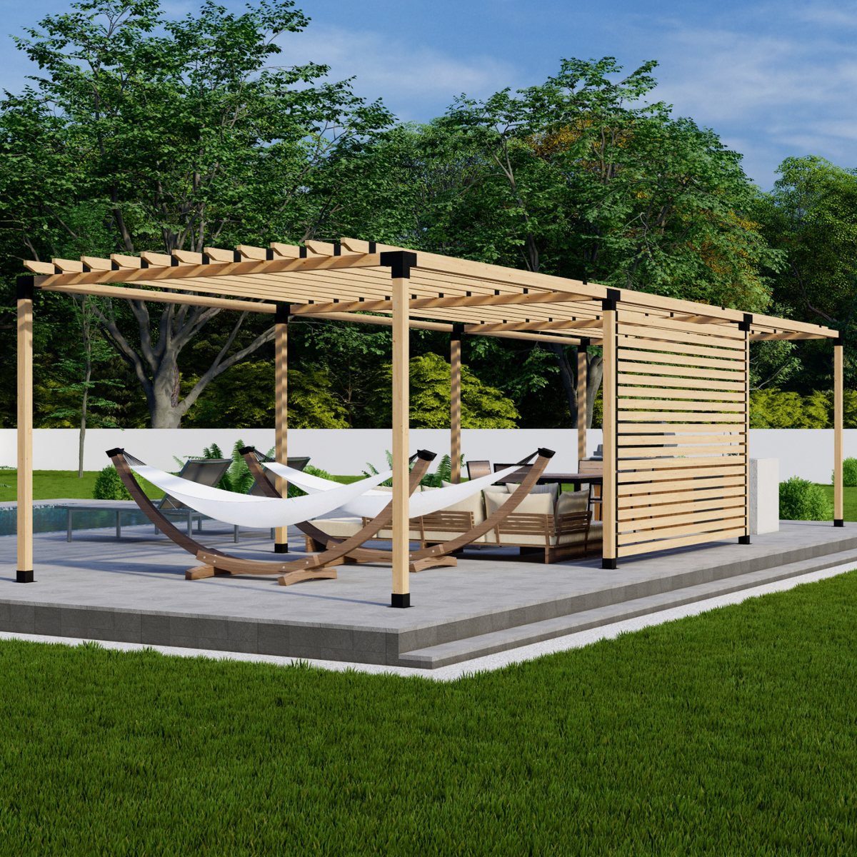 Kit de boulonnerie pour pergola (supports + quincaillerie)