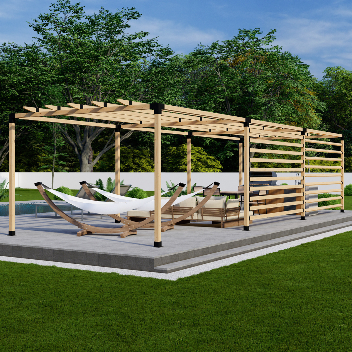 Kit DIY de pergola avec toit