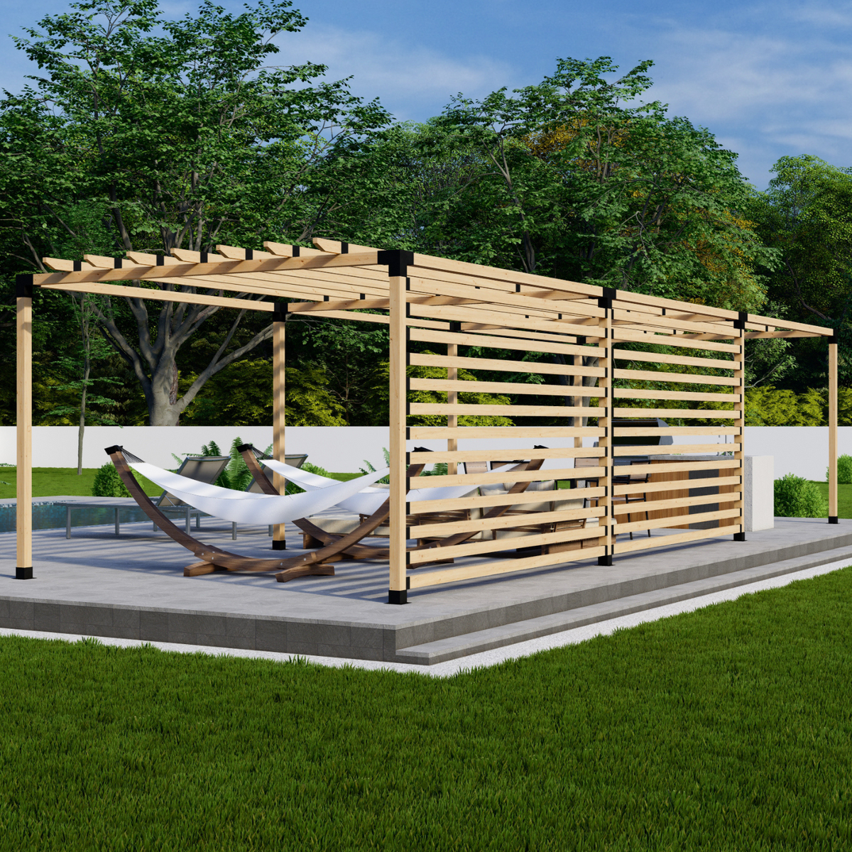 Kit de pergola pour terrasse ou bord de piscine