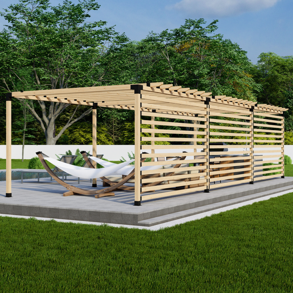 Kit de pergola étroite (toute taille jusqu’à 36' x 12')